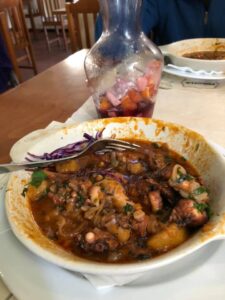 Photo: Half-eaten octopus entree in Furnas, the Azores. Photo by World's Worst Food Blogger